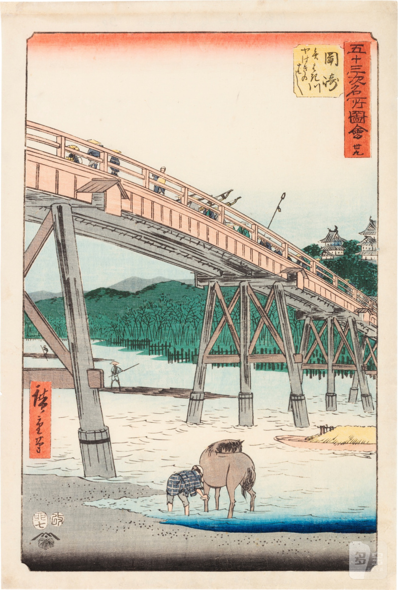 Utagawa Hiroshige (1797-1858) | The complete set of Famous Sights of the Fifty-three Stations (Gojusan tsugi meisho zue), also known as the Vertical Tokaido | Edo period, 19th century - 图71